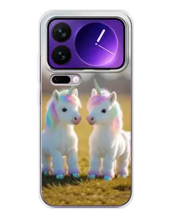 Чехол для Xiaomi 17 Pro Max с картинкой «Пара единорогов»