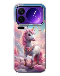 Чехол для Xiaomi 17 Pro Max с картинкой «Единорог среди облаков»