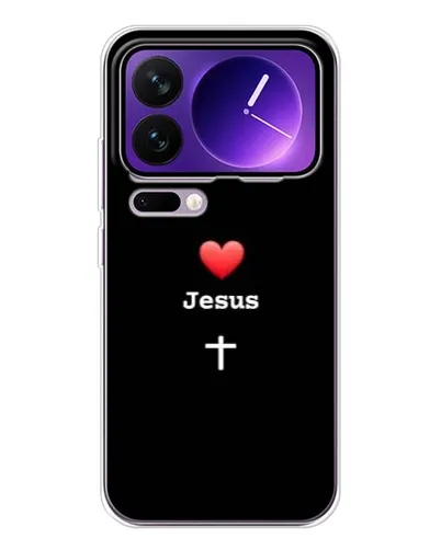 Чехол для Xiaomi 17 Pro Max с картинкой «Сердце - Jesus»