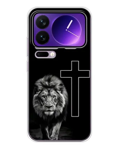 Чехол для Xiaomi 17 Pro Max с картинкой «Лев и Крест»