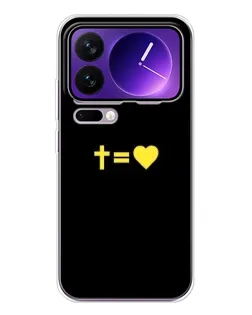 Чехол для Xiaomi 17 Pro Max с картинкой «Сердце и Крест»