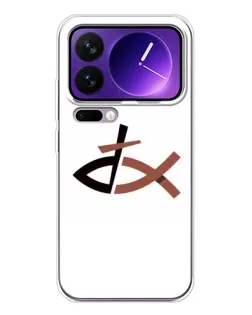 Чехол для Xiaomi 17 Pro Max с картинкой «Рыба и крест»