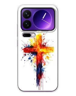 Чехол для Xiaomi 17 Pro Max с картинкой «Акварельный крест»