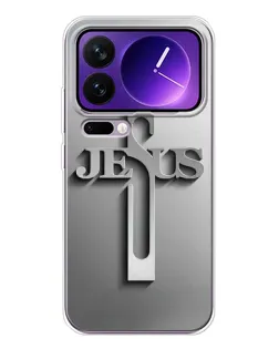 Чохол для Xiaomi 17 Pro Max з картинкою «Металевий хрест Jesus»