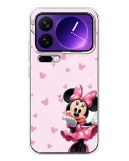 Чохол для Xiaomi 17 Pro Max з картинкою «Мінні Маус та сердечка»