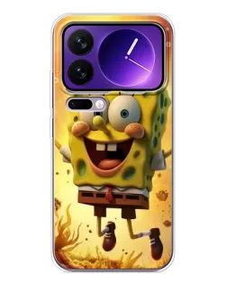 Чохол для Xiaomi 17 Pro Max з картинкою «Губка Боб стрибає»