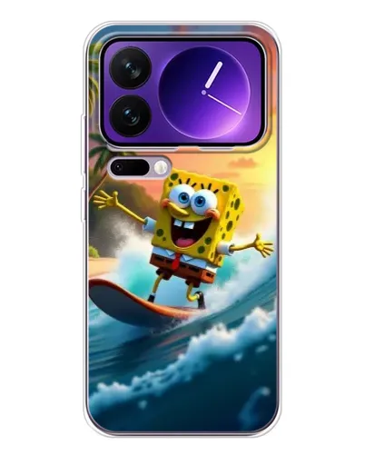 Чохол для Xiaomi 17 Pro Max з картинкою «Губка Боб серфінгіст» Чохол для Xiaomi 17 Pro Max з картинкою «Губка Боб серфінгіст»