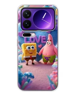 Чохол для Xiaomi 17 Pro Max з картинкою «Губка Боб Патрік»