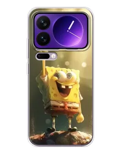Чохол для Xiaomi 17 Pro Max з картинкою «Сяючий Спанч Боб»