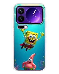 Чехол для Xiaomi 17 Pro Max с картинкой «Спанч Боб под водой»