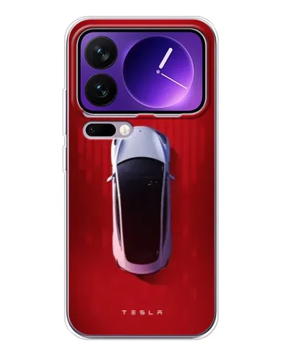 Чехол для Xiaomi 17 Pro Max с картинкой «Tesla Top View»