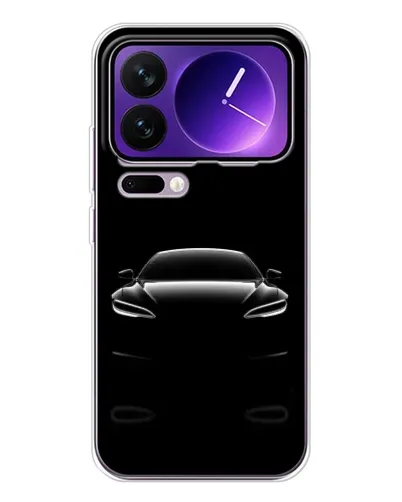 Чехол для Xiaomi 17 Pro Max с картинкой «Силуэт Tesla Night»