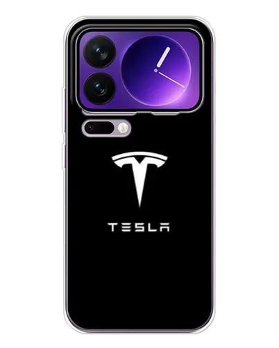 Чехол для Xiaomi 17 Pro Max с картинкой «Tesla White Logo»