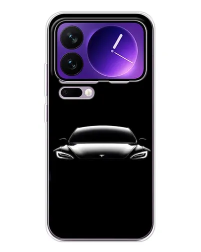 Чехол для Xiaomi 17 Pro Max с картинкой «Фары Tesla Night»