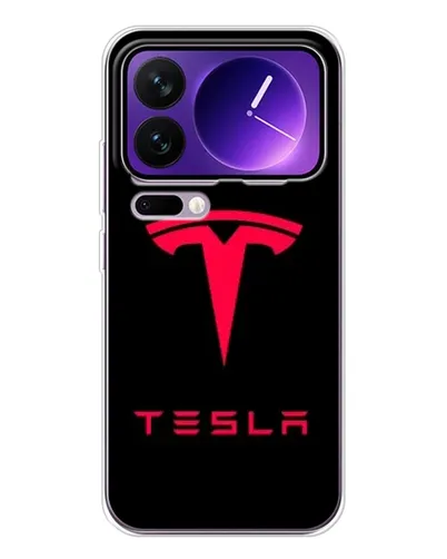 Чехол для Xiaomi 17 Pro Max с картинкой «Tesla Red Logo»