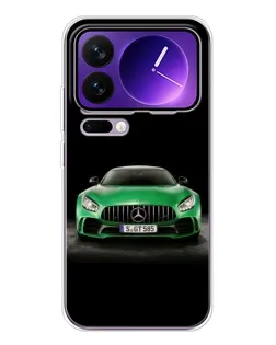 Чохол для Xiaomi 17 Pro Max з картинкою «Mercedes — неоновий лого»