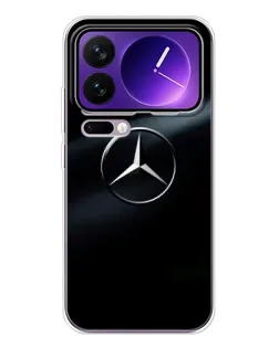 Чехол для Xiaomi 17 Pro Max с картинкой «Mercedes на металле» Чехол для Xiaomi 17 Pro Max с картинкой «Mercedes на металле»
