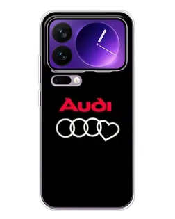 Чехол для Xiaomi 17 Pro Max с картинкой «Логотип Audi Heart»