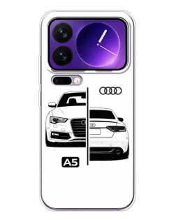 Чехол для Xiaomi 17 Pro Max с картинкой «Audi — контрастный дизайн»