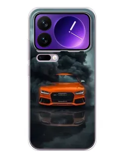 Чехол для Xiaomi 17 Pro Max с картинкой «Audi в облаках дыма»