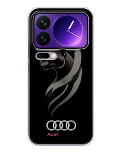 Чехол для Xiaomi 17 Pro Max с картинкой «Графика — пантера и Audi»
