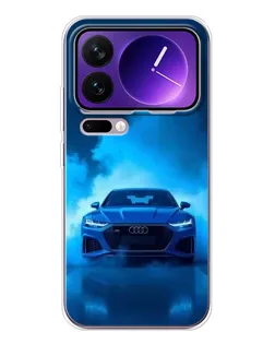Чехол для Xiaomi 17 Pro Max с картинкой «Audi — голубая энергия»