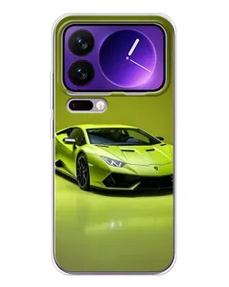 Чохол для Xiaomi 17 Pro Max з картинкою «Салатовий Lamborghini Huracan»