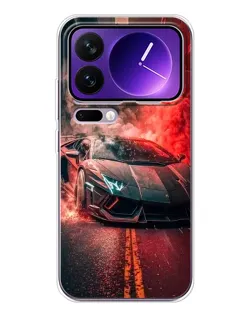 Чохол для Xiaomi 17 Pro Max з картинкою «Lamborghini червоний дим»