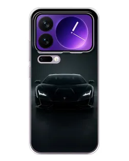 Чохол для Xiaomi 17 Pro Max з картинкою «Чорний Lamborghini Aventador»