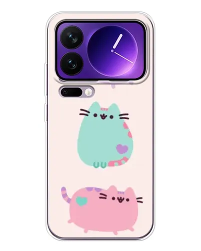 Чохол для Xiaomi 17 Pro Max з картинкою «Pusheen тріо» Чохол для Xiaomi 17 Pro Max з картинкою «Pusheen тріо»