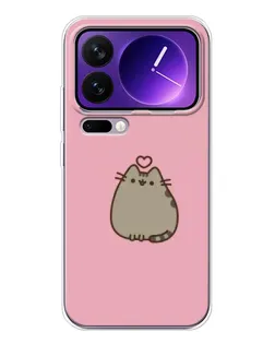 Чохол для Xiaomi 17 Pro Max з картинкою «Pusheen серце»