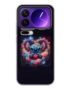Чехол для Xiaomi 17 Pro Max с картинкой «Stitch в цветах»