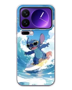 Чехол для Xiaomi 17 Pro Max с картинкой «Стич на волне»