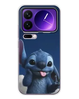 Чехол для Xiaomi 17 Pro Max с картинкой «Стич в облаках»