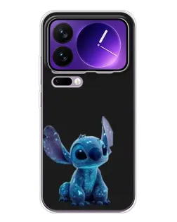 Чехол для Xiaomi 17 Pro Max с картинкой «Стич на черном»