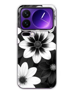 Чохол для Xiaomi 17 Pro Max з картинкою «Монохромні айстри»