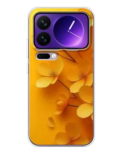 Чохол для Xiaomi 17 Pro Max з картинкою «Золоті пелюстки»
