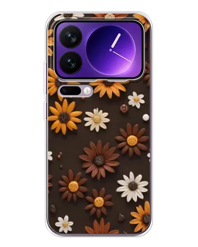 Чохол для Xiaomi 17 Pro Max з картинкою «Візерунок з маленьких соняшників»