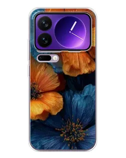 Чохол для Xiaomi 17 Pro Max з картинкою «Яскрава синьо-помаранчева флора» Чохол для Xiaomi 17 Pro Max з картинкою «Яскрава синьо-помаранчева флора»