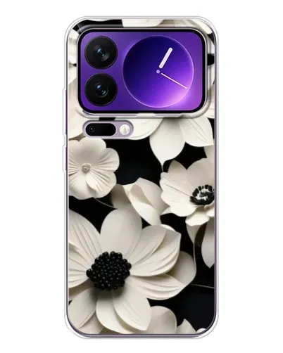 Чохол для Xiaomi 17 Pro Max з картинкою «Об'ємні білі квіти»