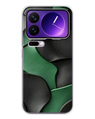 Чохол для Xiaomi 17 Pro Max з картинкою «Зелені шкіряні хвилі» Чохол для Xiaomi 17 Pro Max з картинкою «Зелені шкіряні хвилі»