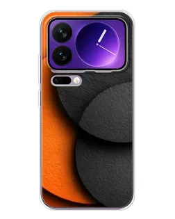 Чохол для Xiaomi 17 Pro Max з картинкою «Геометрія помаранчевих кіл»
