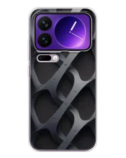 Чохол для Xiaomi 17 Pro Max з картинкою «Об'ємне сіре плетіння»