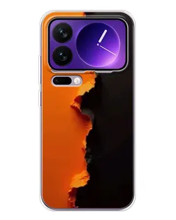 Чохол для Xiaomi 17 Pro Max з картинкою «Помаранчевий розлом»
