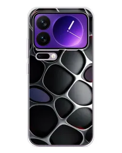 Чохол для Xiaomi 17 Pro Max з картинкою «Об'ємна темна решітка»