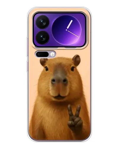 Чехол для Xiaomi 17 Pro Max с картинкой «Капибара виктория»