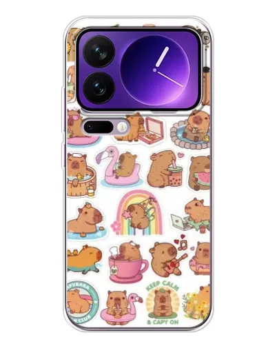 Чехол для Xiaomi 17 Pro Max с картинкой «Капибары набор»