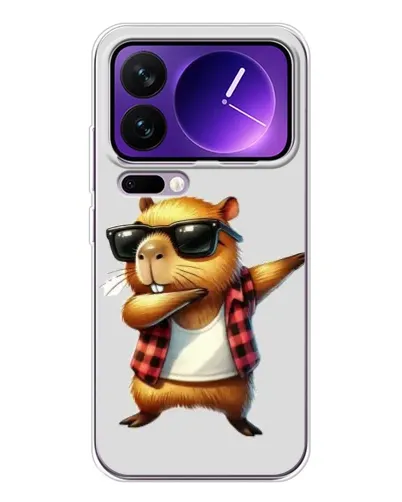 Чехол для Xiaomi 17 Pro Max с картинкой «Капибара рэпер даб»