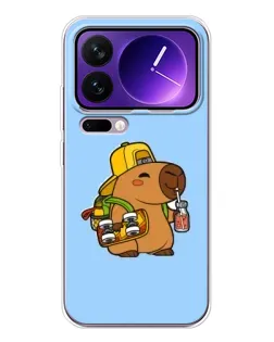Чехол для Xiaomi 17 Pro Max с картинкой «Капибара на скейте»
