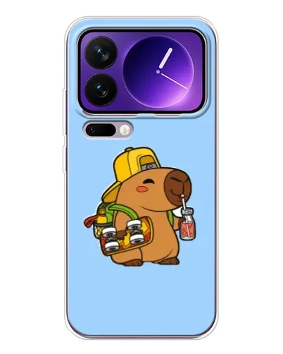 Чехол для Xiaomi 17 Pro Max с картинкой «Капибара на скейте»